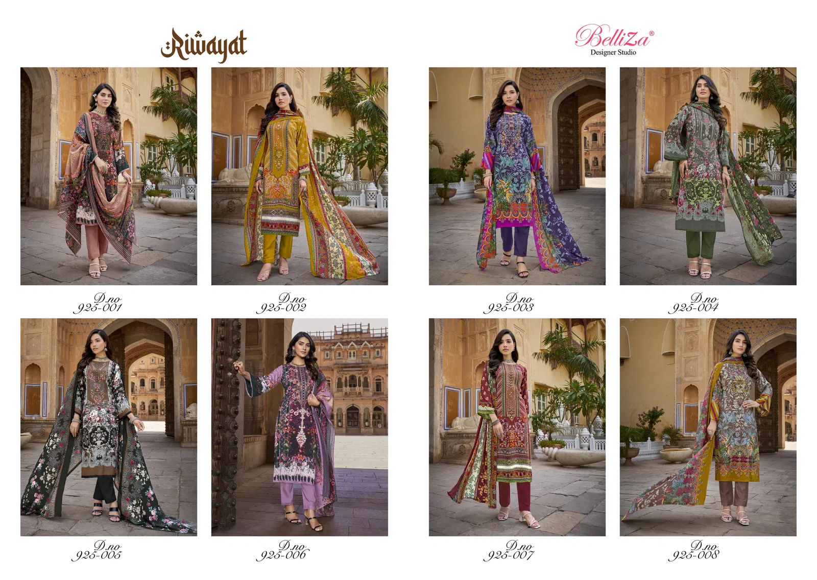 Riwayat By Belliza Viscose Rayon Digital Printed Dress Material Wholesale Price In Surat
